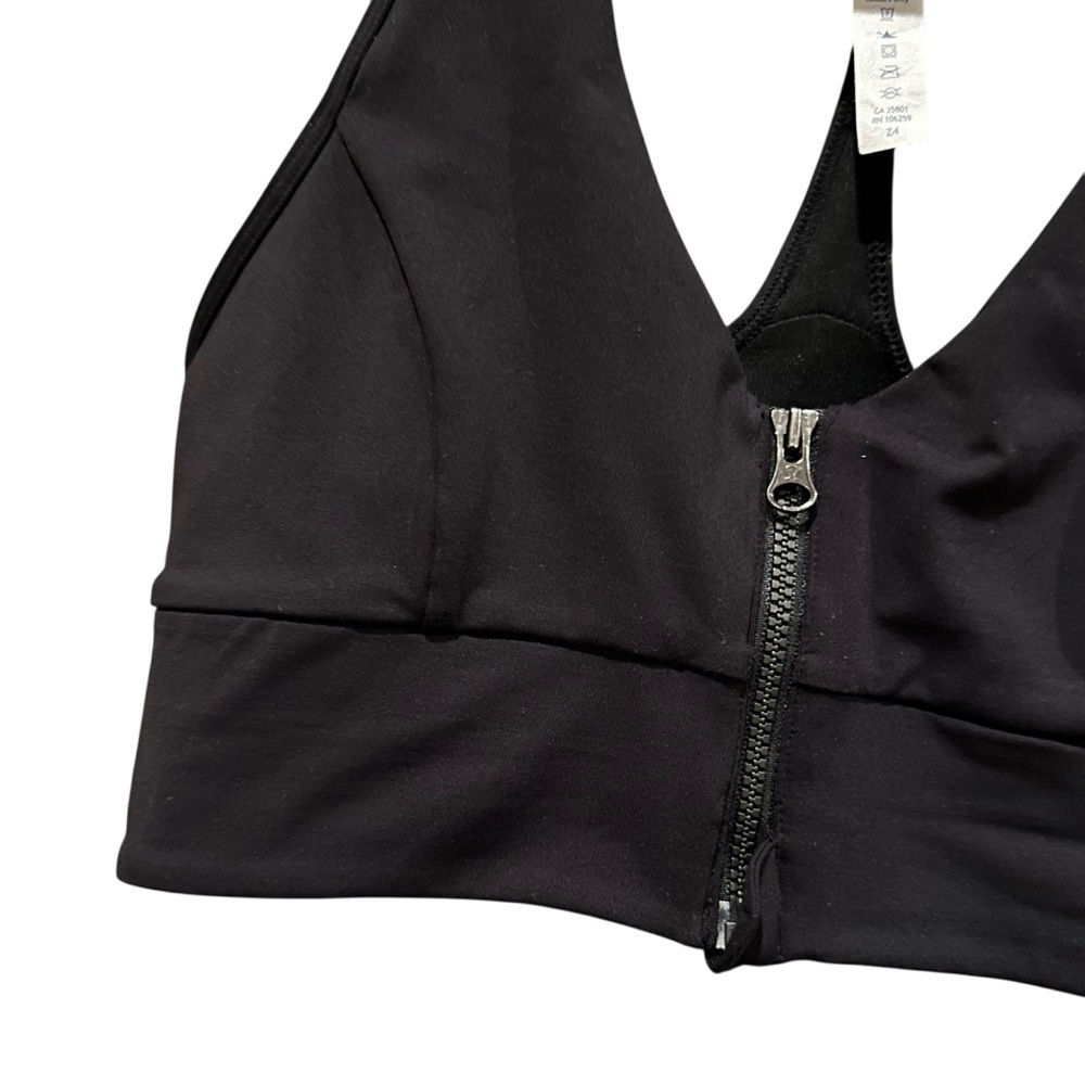 Lululemon Cool To Street Bra Black Zip Front Women’s Size 6 W2A57S - Picture 5 of 9